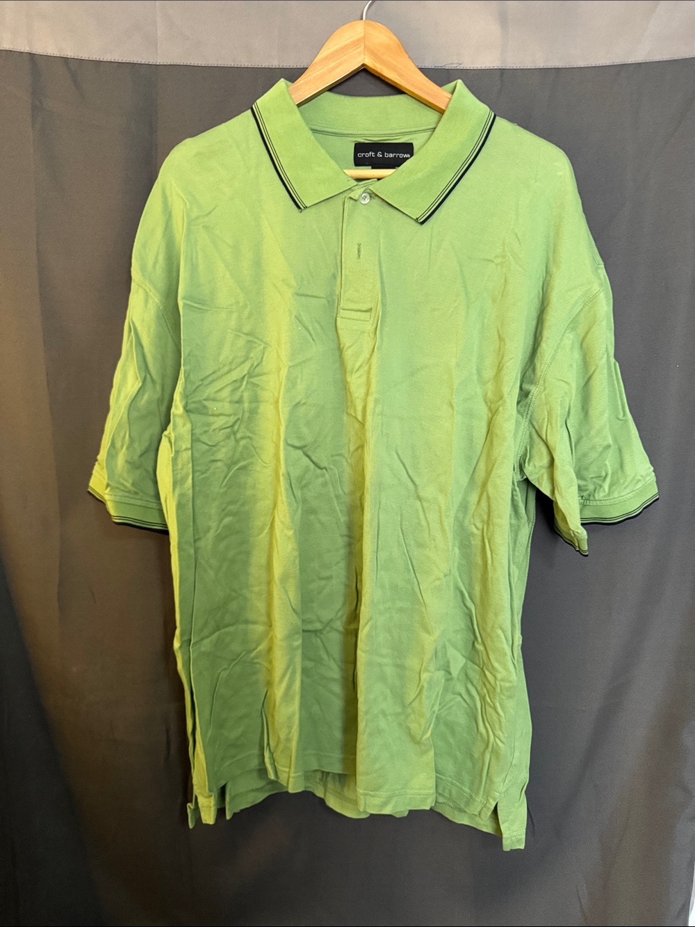 croft & barrow Lime Green Men’s Polo with Contrast Trim